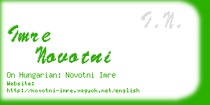 imre novotni business card